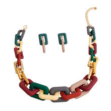 Load image into Gallery viewer, Multi Rubber Rectangle Link Chain
