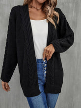 Load image into Gallery viewer, Warm Fall Mixed Knit Open Front Longline Cardigan
