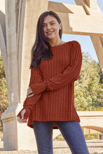 Load image into Gallery viewer, Basic Bae Full Size Ribbed Round Neck Long Sleeve Knit Top
