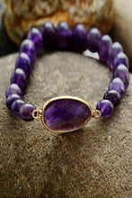 Cargar imagen en el visor de la galería, Handmade Amethyst Beaded Bracelet
