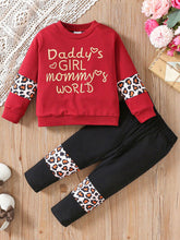 Load image into Gallery viewer, DADDY&#39;S GIRL MOMMY&#39;S WORLD Leopard Top and Pants Set
