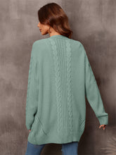 Load image into Gallery viewer, Warm Fall Mixed Knit Open Front Longline Cardigan

