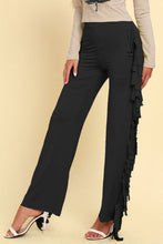 Load image into Gallery viewer, Fringe Trim Wide Leg Pants
