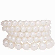 Load image into Gallery viewer, Pearl Harmony: Cream Stretch 5 Bracelet Ensemble
