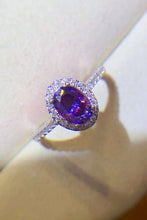 Cargar imagen en el visor de la galería, 925 Sterling Silver 1 Carat Purple Moissanite Ring
