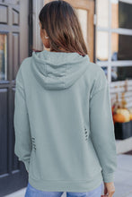 Load image into Gallery viewer, Cutout Dropped Shoulder Hoodie
