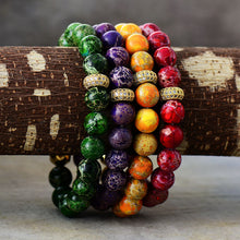 Cargar imagen en el visor de la galería, Natural Stone Beaded Bracelet
