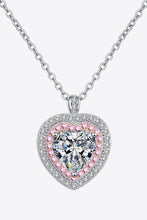 Cargar imagen en el visor de la galería, 925 Sterling Silver 1 Carat Moissanite Heart Pendant Necklace
