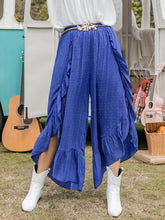 Load image into Gallery viewer, Plus Size Swiss Dot Ruffled Wide Leg Pants

