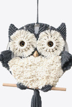 Cargar imagen en el visor de la galería, Hand-Woven Tassel Owl Macrame Wall Hanging
