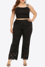 Cargar imagen en el visor de la galería, Plus Size Openwork Elastic Waist Pants
