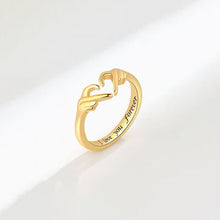 Cargar imagen en el visor de la galería, Hand Heart Shape 925 Sterling Silver Open Ring
