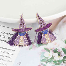 Cargar imagen en el visor de la galería, Witch Rhinestone Alloy Earrings
