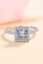 Load image into Gallery viewer, Sterling Silver Square Moissanite Ring
