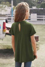 Load image into Gallery viewer, Girls Cutout Short Sleeve T-Shirt
