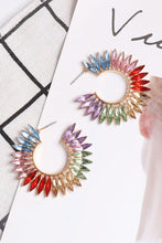 Cargar imagen en el visor de la galería, Zinc Alloy Acrylic C-Hoop Earrings
