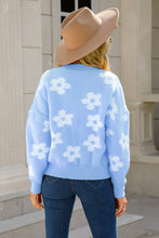 Load image into Gallery viewer, Floral Dropped Shoulder Button-Up Cardigan
