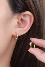 Load image into Gallery viewer, Moissanite 925 Sterling Silver Huggie Earrings

