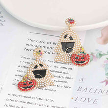 Load image into Gallery viewer, Ghost Rhinestone Alloy Earrings
