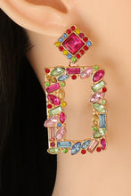 Load image into Gallery viewer, Square Shape Glass Stone Dangle Earrings
