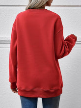 Load image into Gallery viewer, Graphic Round Neck Dropped Shoulder Sweatshirt
