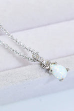 Load image into Gallery viewer, Opal Pendant 925 Sterling Silver Chain-Link Necklace
