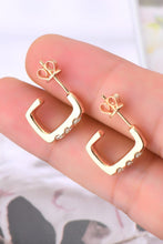 Cargar imagen en el visor de la galería, Moissanite 925 Sterling Silver Geometrical Huggie Earrings
