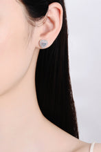 Load image into Gallery viewer, Moissanite Heart-Shaped Stud Earrings
