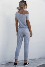 Cargar imagen en el visor de la galería, Asymmetrical Neck Tied Jumpsuit with Pockets

