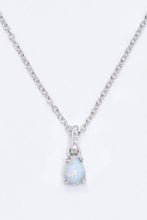 Load image into Gallery viewer, Opal Pendant 925 Sterling Silver Chain-Link Necklace
