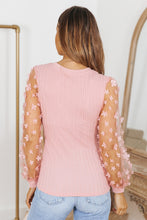 Load image into Gallery viewer, Textured Applique Long Sleeve Blouse
