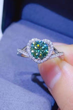 Cargar imagen en el visor de la galería, Adored 1 Carat Moissanite 925 Sterling Silver Heart Ring
