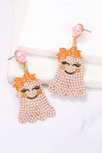 Load image into Gallery viewer, Smiling Ghost Shape Synthetic Pearl Earrings
