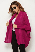 Load image into Gallery viewer, Open Front Dolman Sleeve Longline Cardigan
