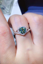 Cargar imagen en el visor de la galería, Adored 1 Carat Moissanite 925 Sterling Silver Heart Ring
