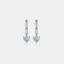 Load image into Gallery viewer, 1 Carat Moissanite 925 Sterling Silver Heart Earrings
