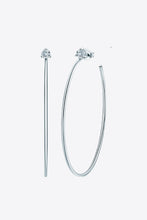 Cargar imagen en el visor de la galería, 925 Sterling Silver Moissanite Hoop Earrings
