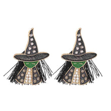 Load image into Gallery viewer, Witch Rhinestone Alloy Earrings
