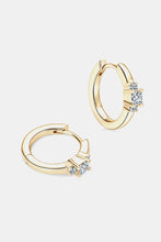Load image into Gallery viewer, Moissanite 925 Sterling Silver Huggie Earrings
