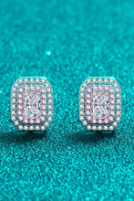 Load image into Gallery viewer, 1 Carat Moissanite and Zircon Contrast Geometric Stud Earrings
