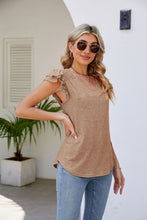 Cargar imagen en el visor de la galería, Smocked Flutter Sleeve V-Neck Top
