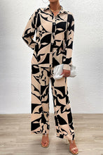 Load image into Gallery viewer, Printed Button Up Shirt and Pants Set
