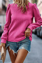 Cargar imagen en el visor de la galería, Texture Round Neck Long Sleeve Sweatshirt
