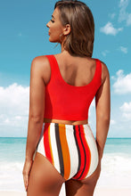 Load image into Gallery viewer, Half Snap Square Neck Tankini Set
