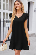 Cargar imagen en el visor de la galería, Ruffled V-Neck Flutter Sleeve Dress
