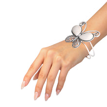 Load image into Gallery viewer, White Butterfly Hinge Cuff
