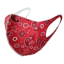 Load image into Gallery viewer, Red Paisley  Bandana Face Masks
