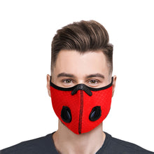 Load image into Gallery viewer, Red Exhalation Valve Sport Mask
