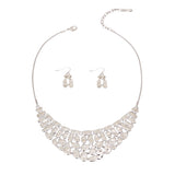 Silver Metal Link Collar Set