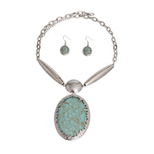Load image into Gallery viewer, Oval Marbled Mint Green Necklace
